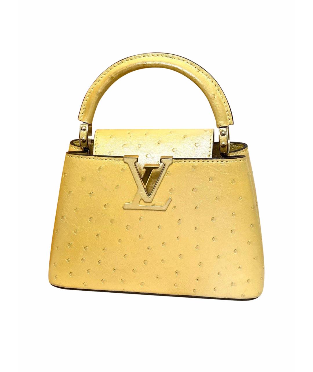 LOUIS VUITTON Желтая сумка тоут из экзотической кожи, фото 1