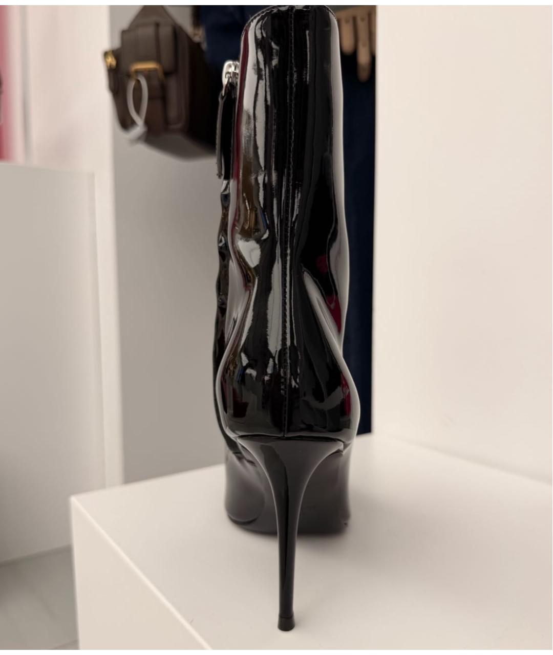 GIUSEPPE ZANOTTI DESIGN Черные ботильоны из лакированной кожи, фото 4