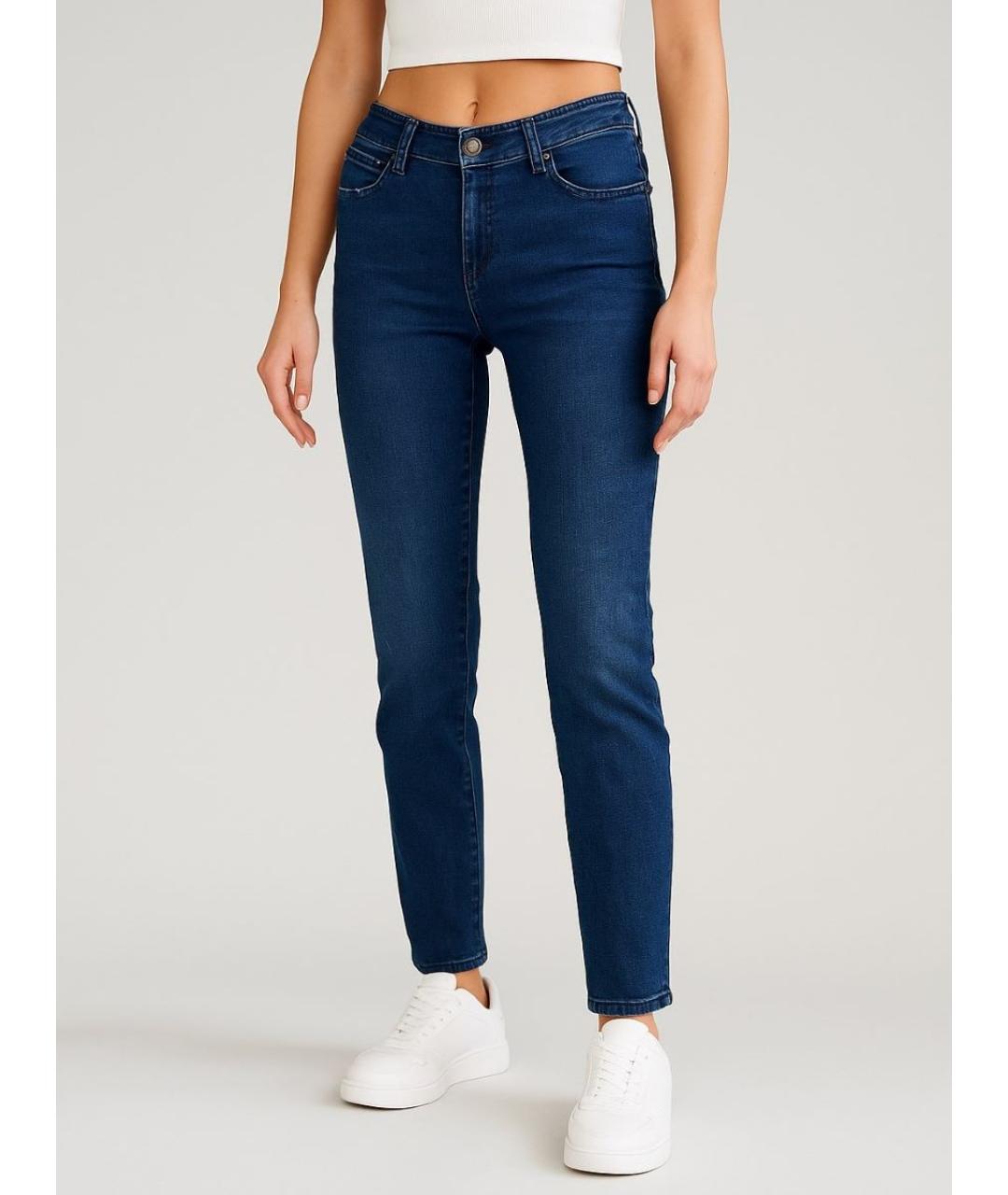 ARMANI JEANS Синие хлопко-эластановые джинсы слим, фото 7