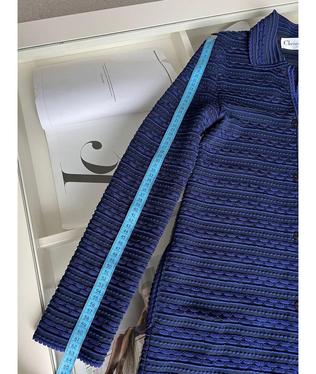 CHRISTIAN DIOR Темно-синий кардиган, фото 7