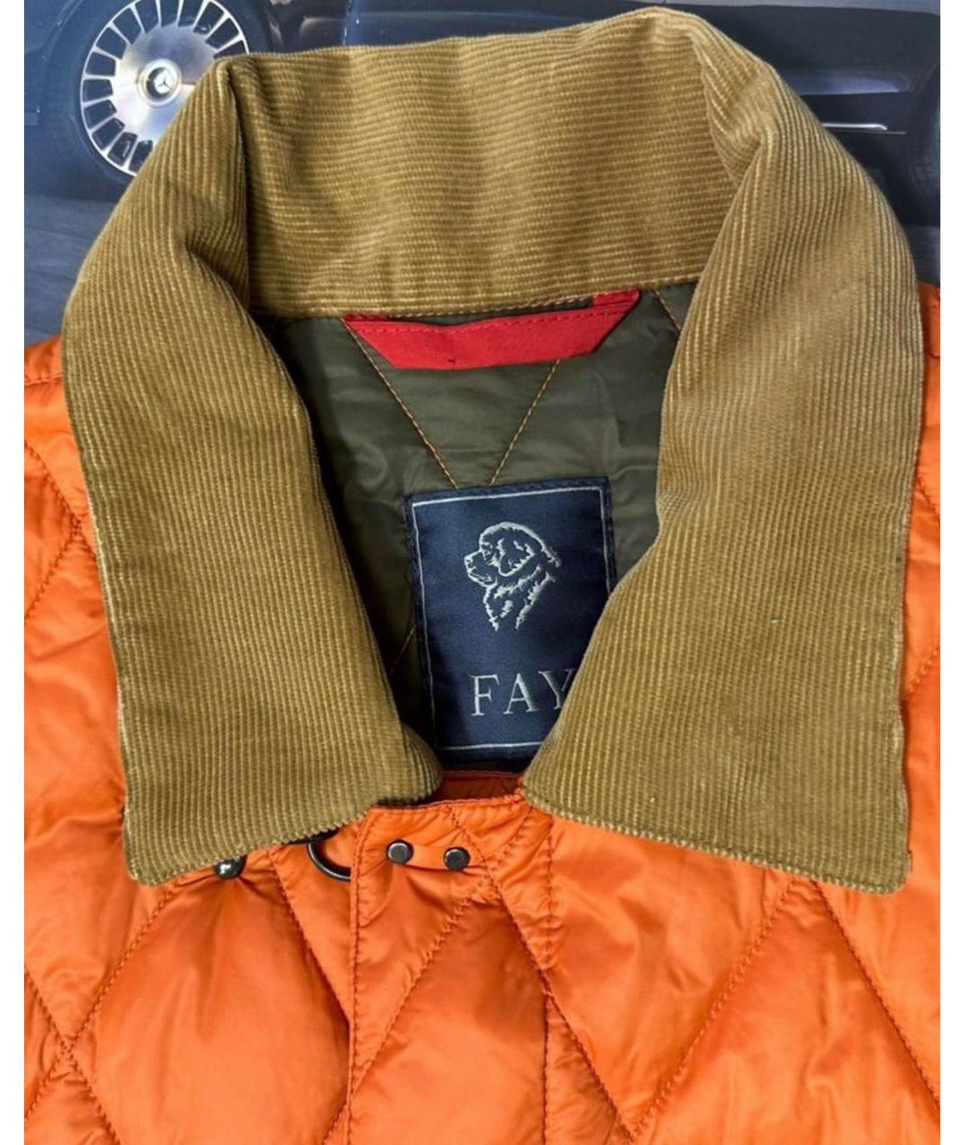 FAY Оранжевая полиэстеровая куртка, фото 4