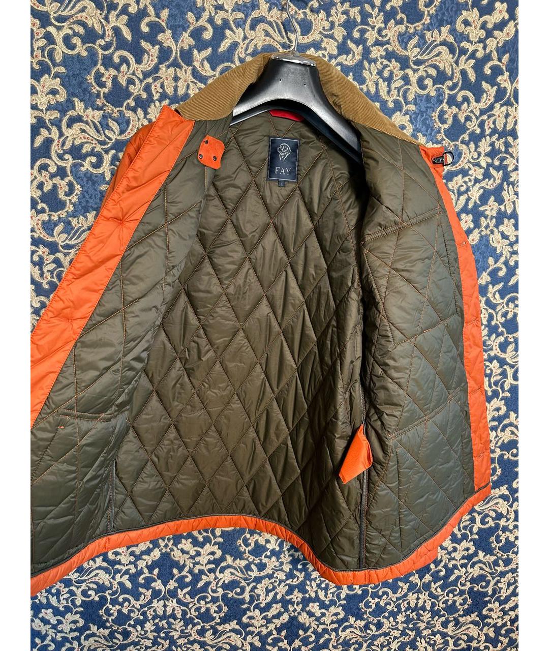 FAY Оранжевая полиэстеровая куртка, фото 3