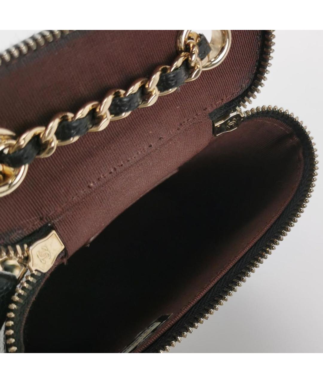 CHANEL Черная кожаная сумка через плечо, фото 7