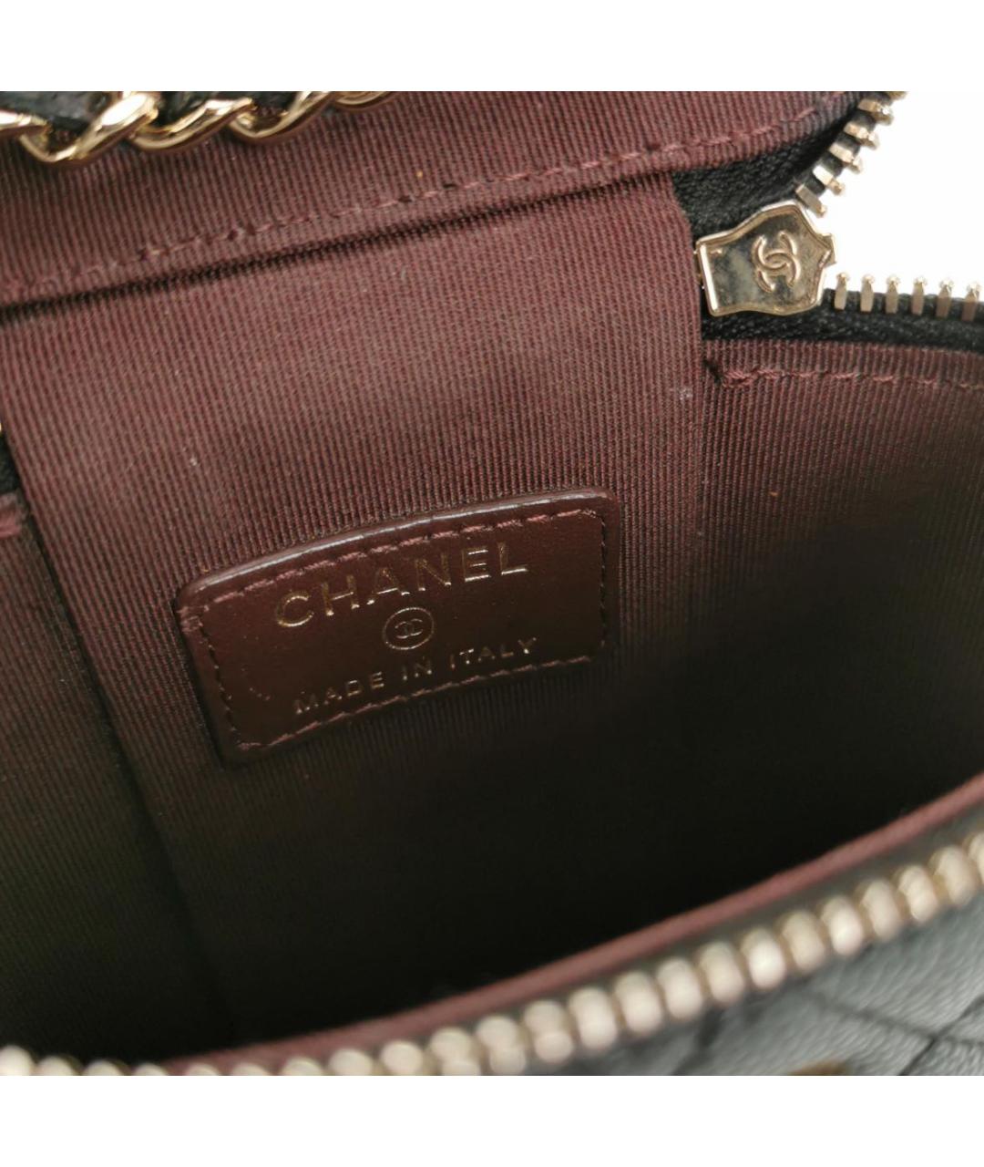 CHANEL Черная кожаная сумка через плечо, фото 3