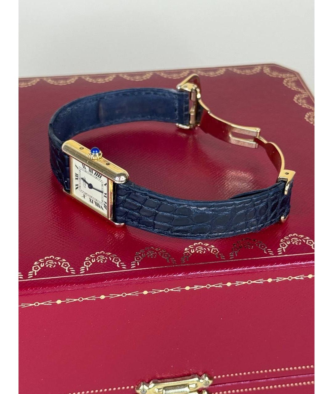 CARTIER Золотые серебряные часы, фото 5