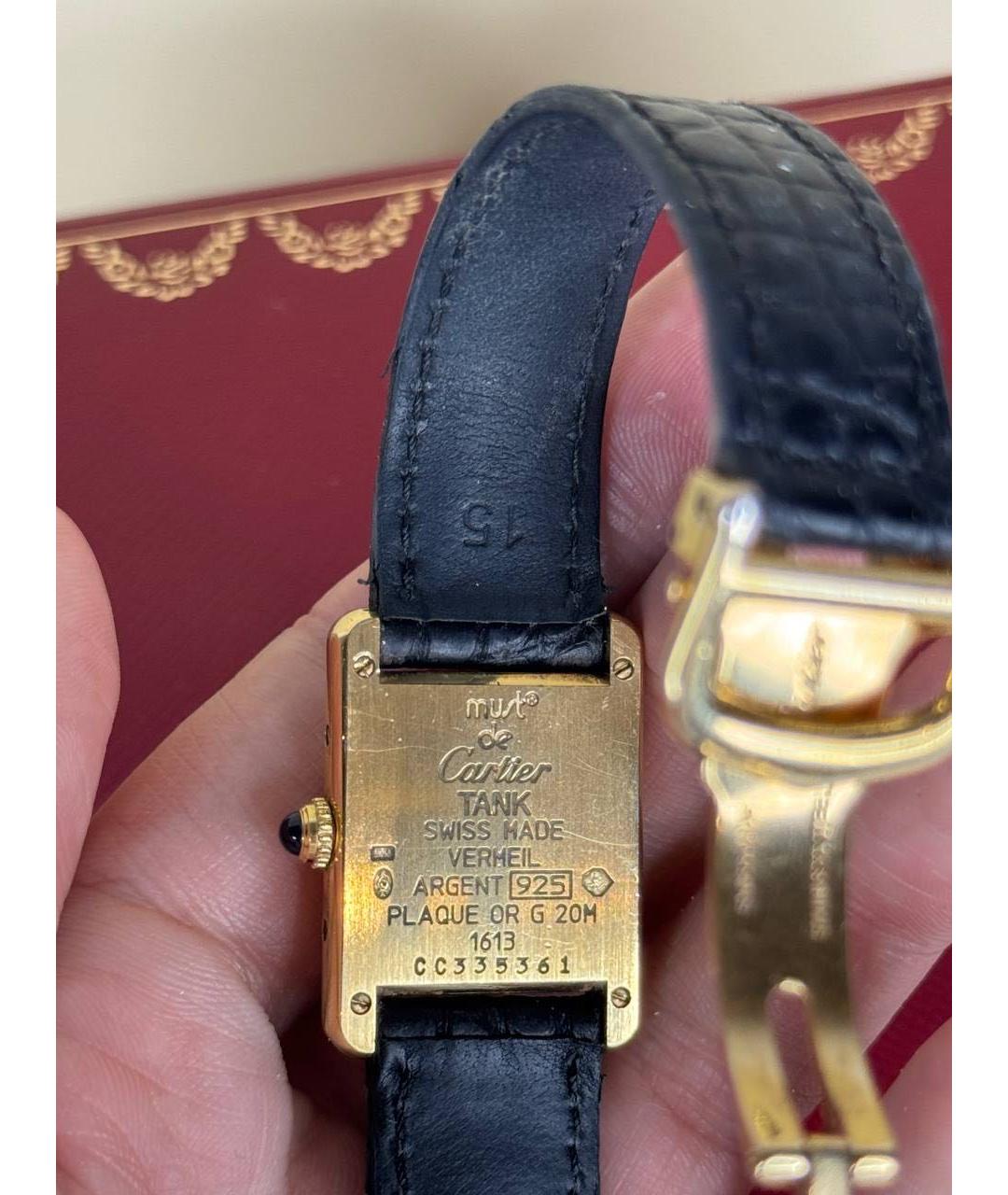CARTIER Золотые серебряные часы, фото 4