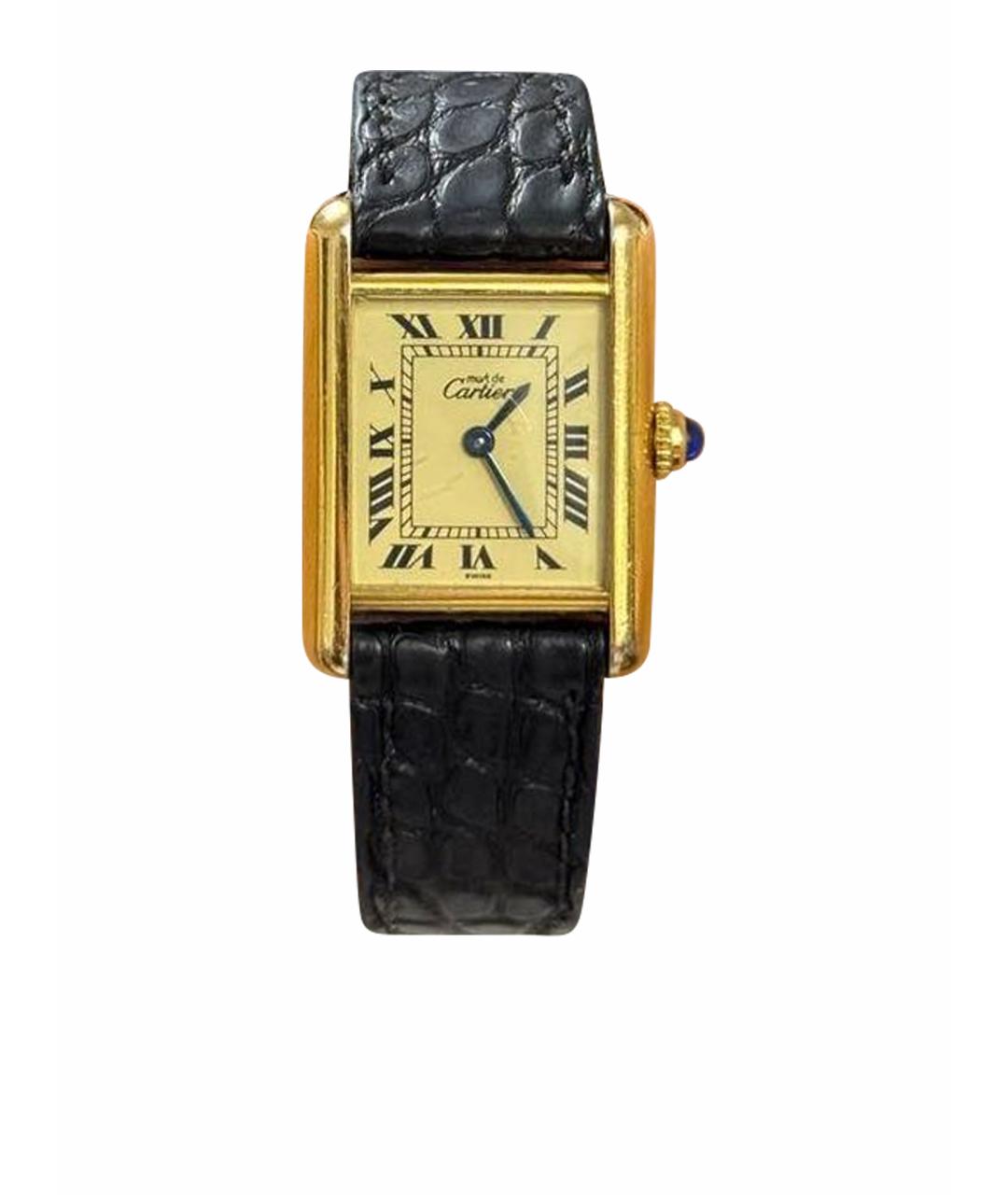 CARTIER Золотые серебряные часы, фото 1