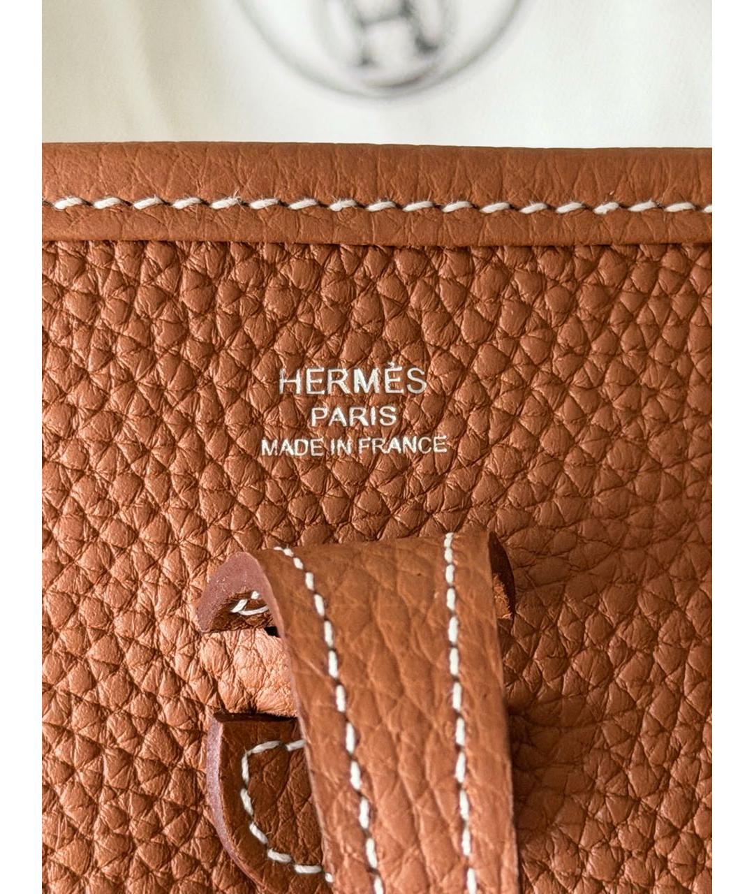 HERMES Коричневая кожаная сумка через плечо, фото 7