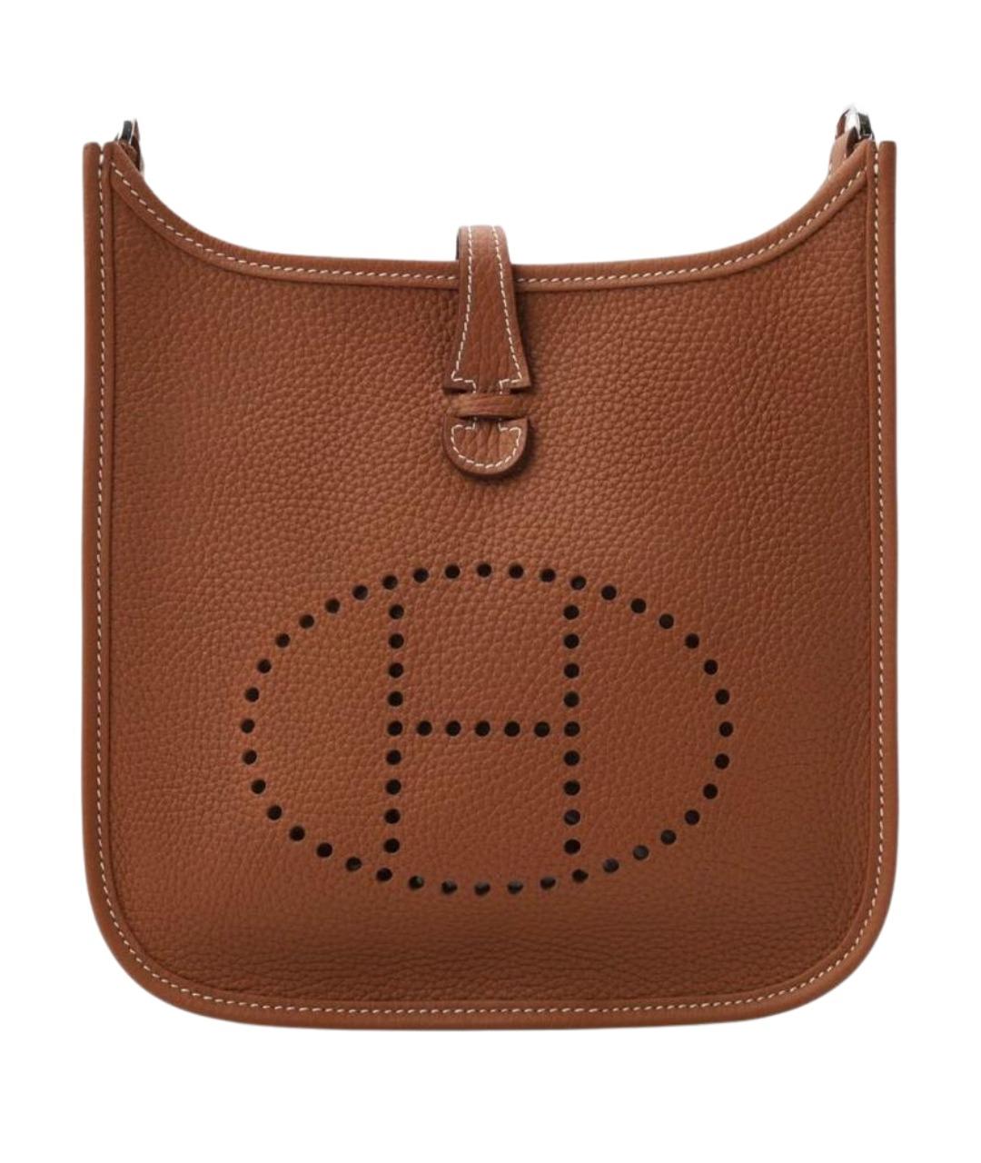 HERMES Коричневая кожаная сумка через плечо, фото 1