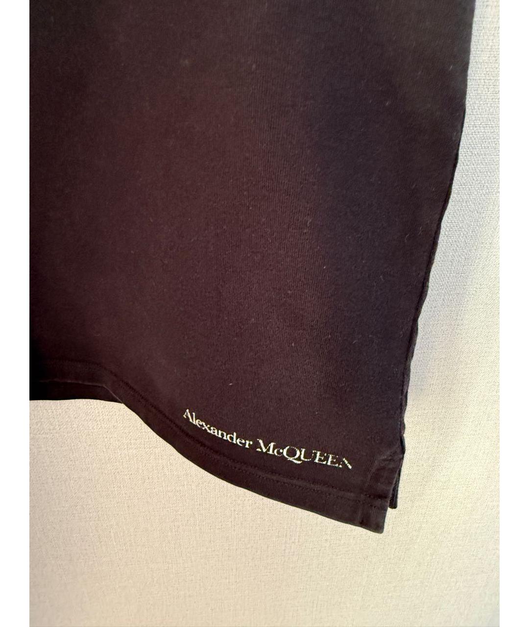 ALEXANDER MCQUEEN Черная хлопковая футболка, фото 6