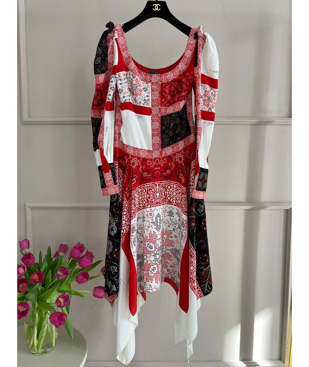 ALEXANDER MCQUEEN Красное повседневное платье, фото 2