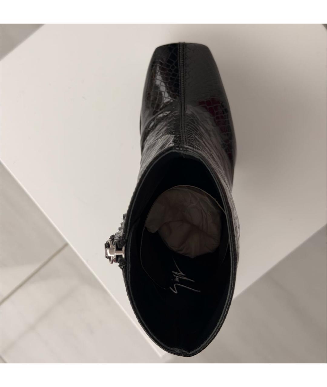 GIUSEPPE ZANOTTI DESIGN Черные кожаные ботильоны, фото 3