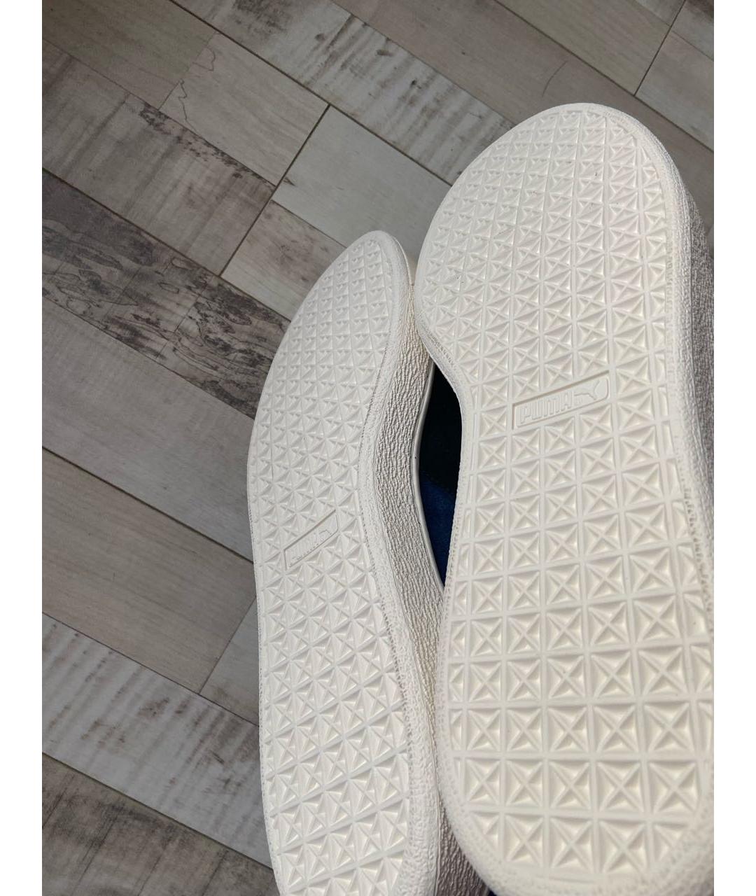 PUMA Темно-синие замшевые высокие кроссовки / кеды, фото 5