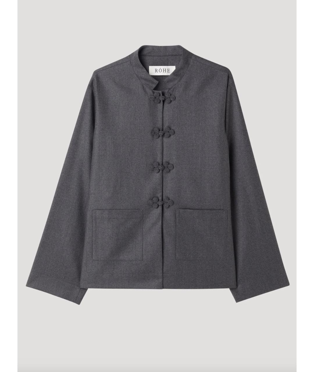 ROHE Серый шерстяной жакет/пиджак, фото 4