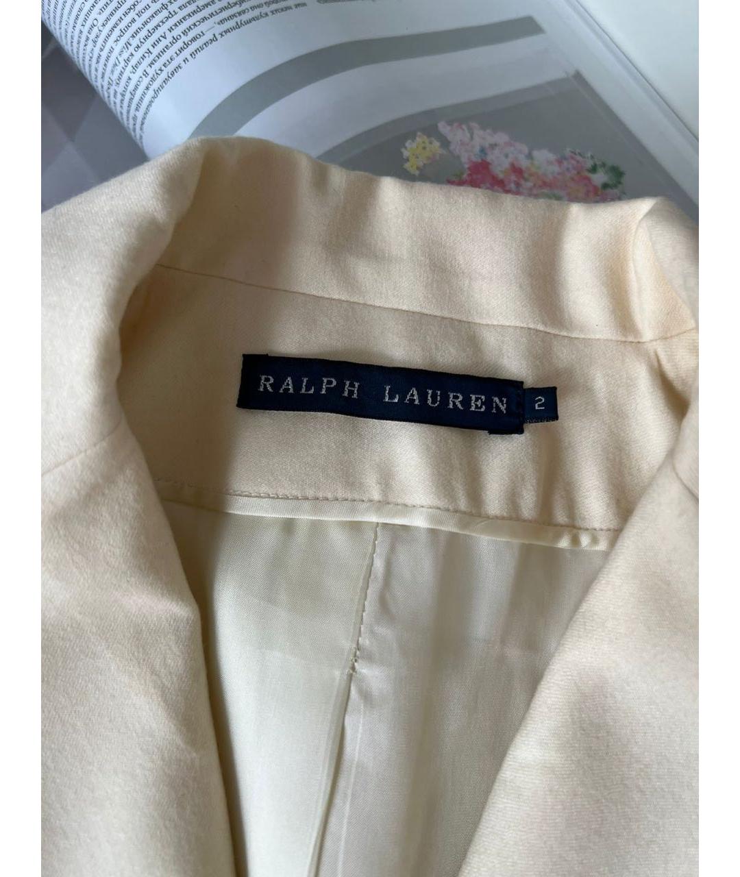 RALPH LAUREN Бежевый жакет/пиджак, фото 4