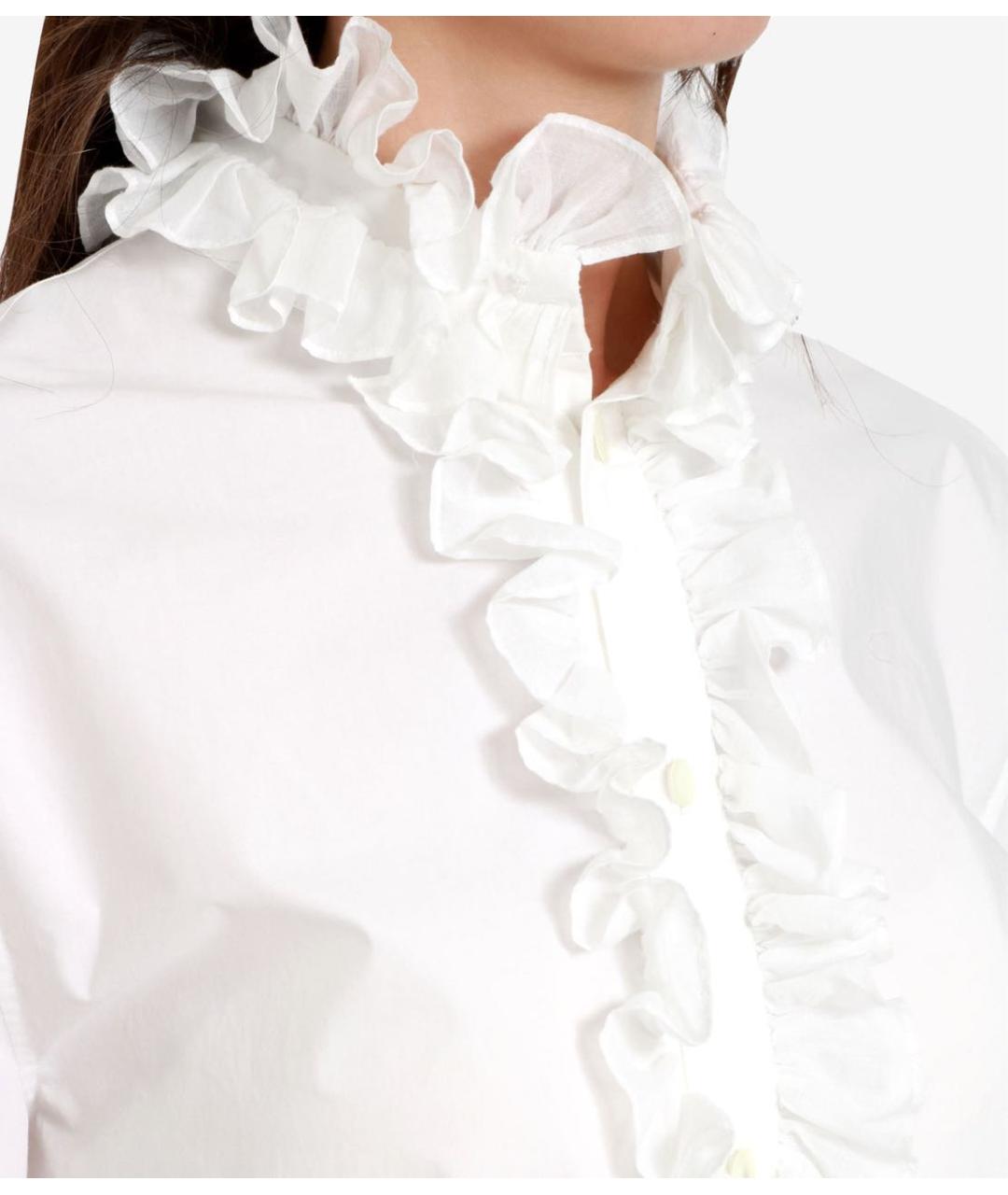 PHILOSOPHY DI LORENZO SERAFINI Белая хлопковая блузы, фото 4