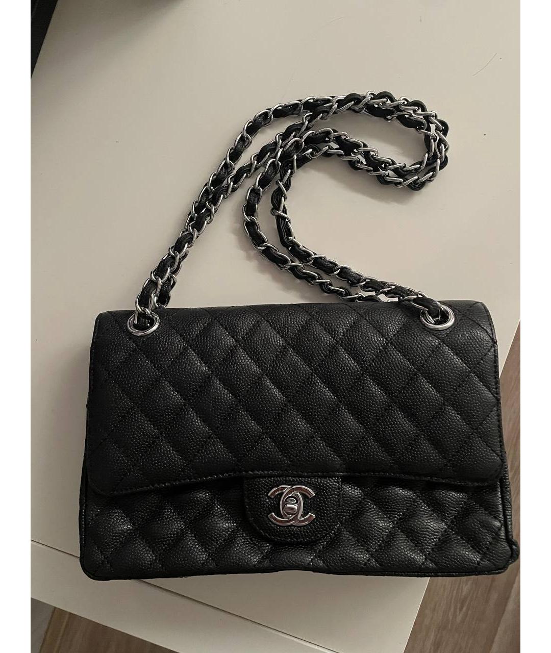 CHANEL Черная сумка через плечо из экзотической кожи, фото 6