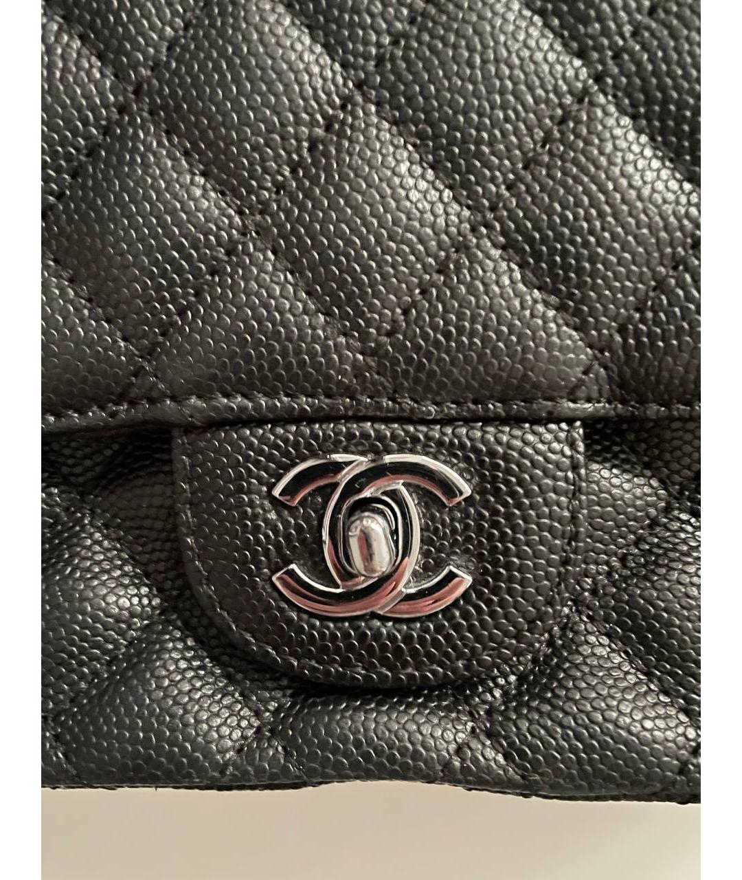 CHANEL Черная сумка через плечо из экзотической кожи, фото 5