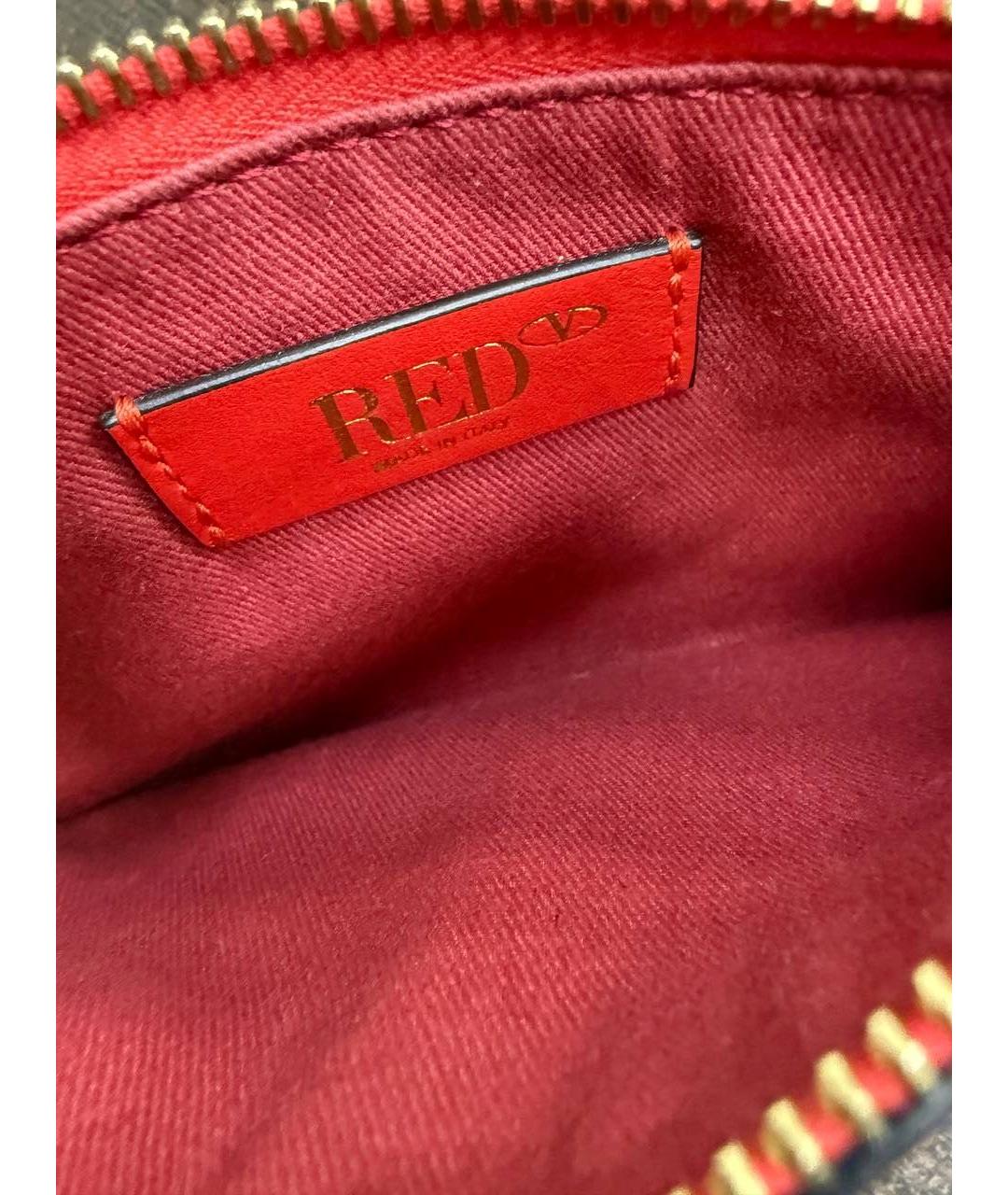 RED VALENTINO Красная кожаная сумка через плечо, фото 5