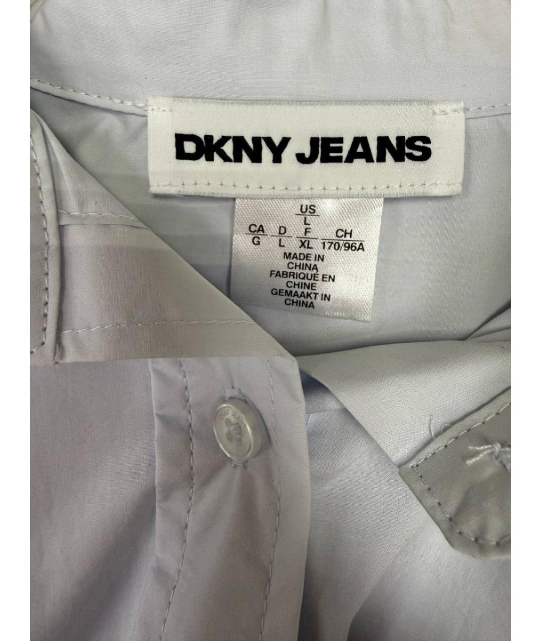 DKNY Голубая хлопковая рубашка, фото 3