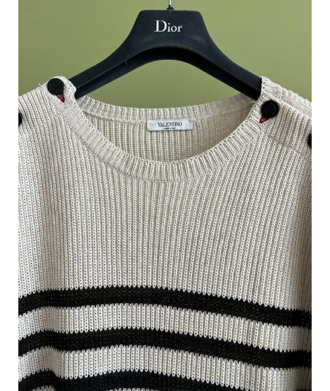 VALENTINO Бежевый вискозный джемпер / свитер, фото 3