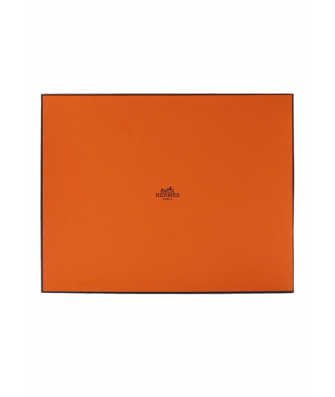 HERMES Антрацитовые шлепанцы из экзотической кожи, фото 8