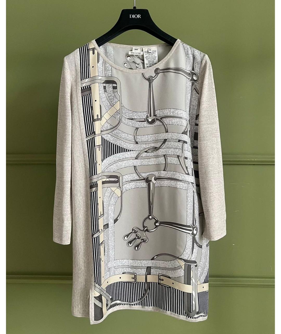 HERMES Бежевое повседневное платье, фото 6