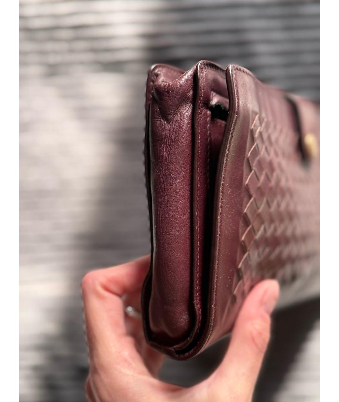 BOTTEGA VENETA Коричневый кожаный кошелек, фото 3