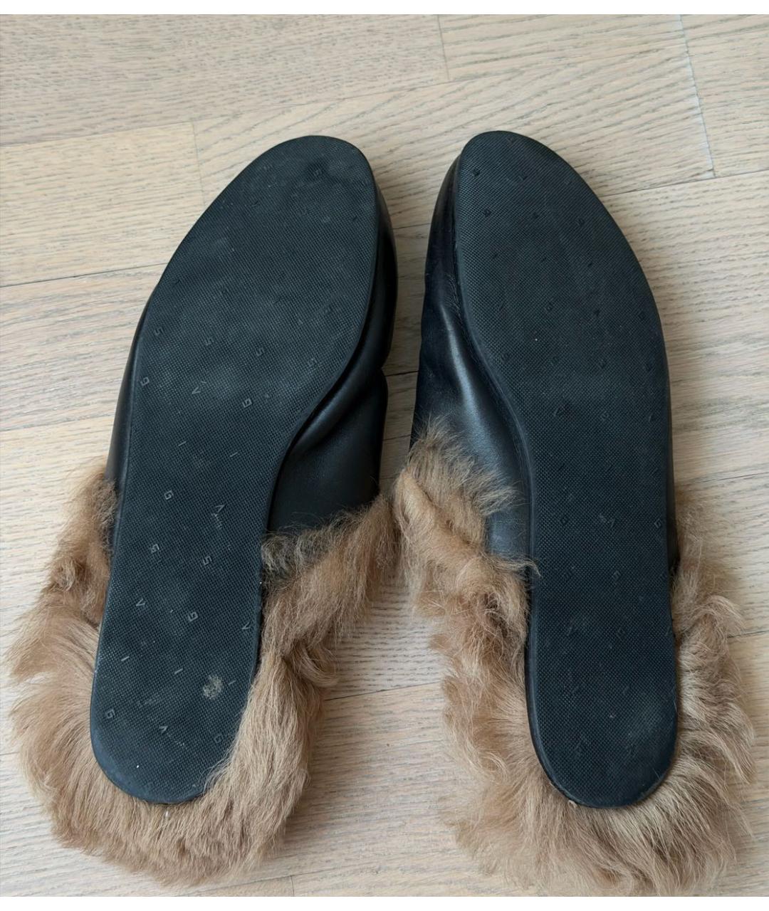 GUCCI Черные кожаные сабо, фото 5