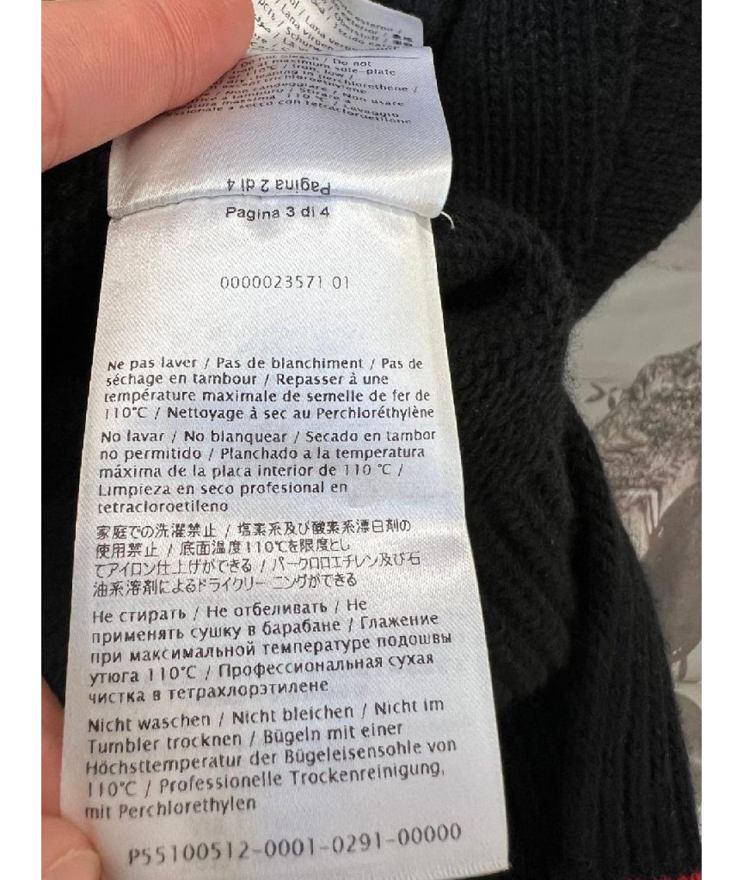 VALENTINO Черный шерстяной джемпер / свитер, фото 8