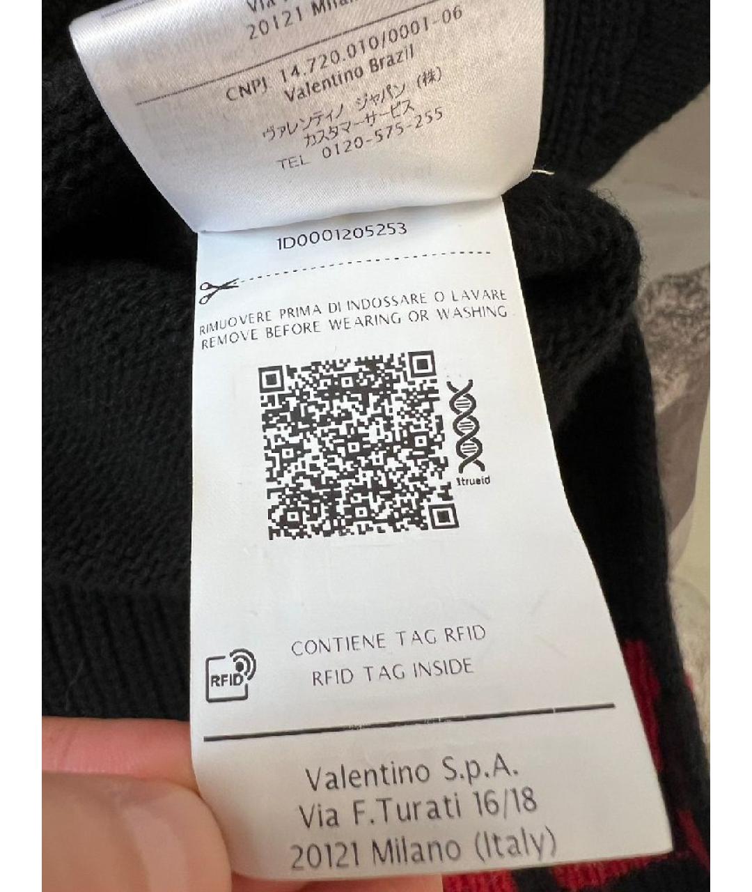 VALENTINO Черный шерстяной джемпер / свитер, фото 9