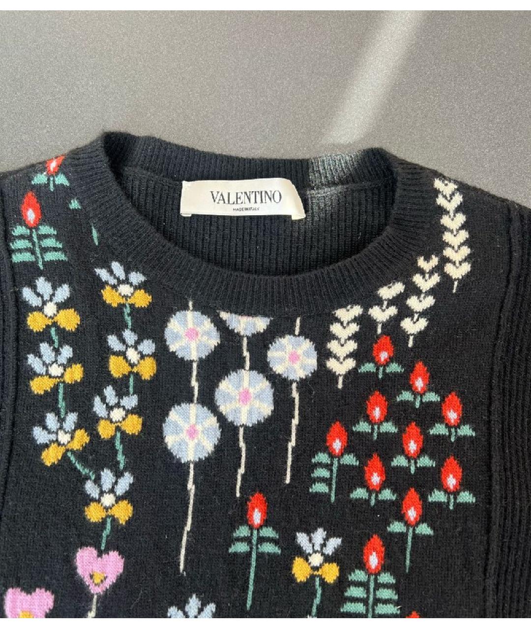 VALENTINO Черный шерстяной джемпер / свитер, фото 3