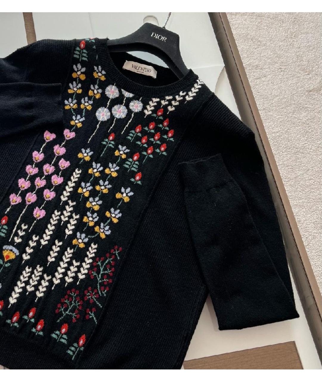 VALENTINO Черный шерстяной джемпер / свитер, фото 4
