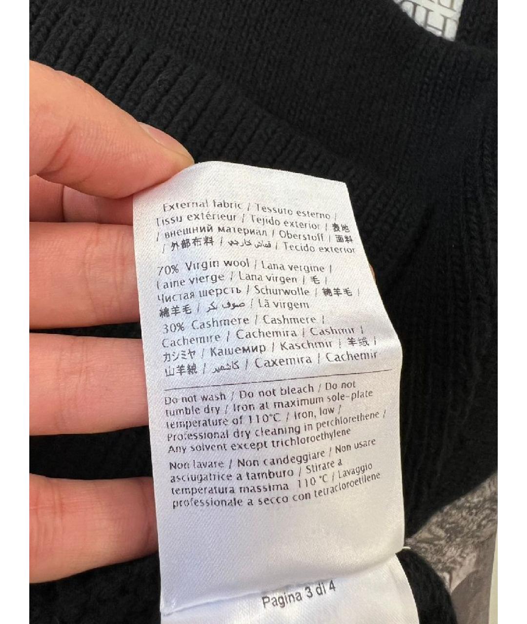 VALENTINO Черный шерстяной джемпер / свитер, фото 7