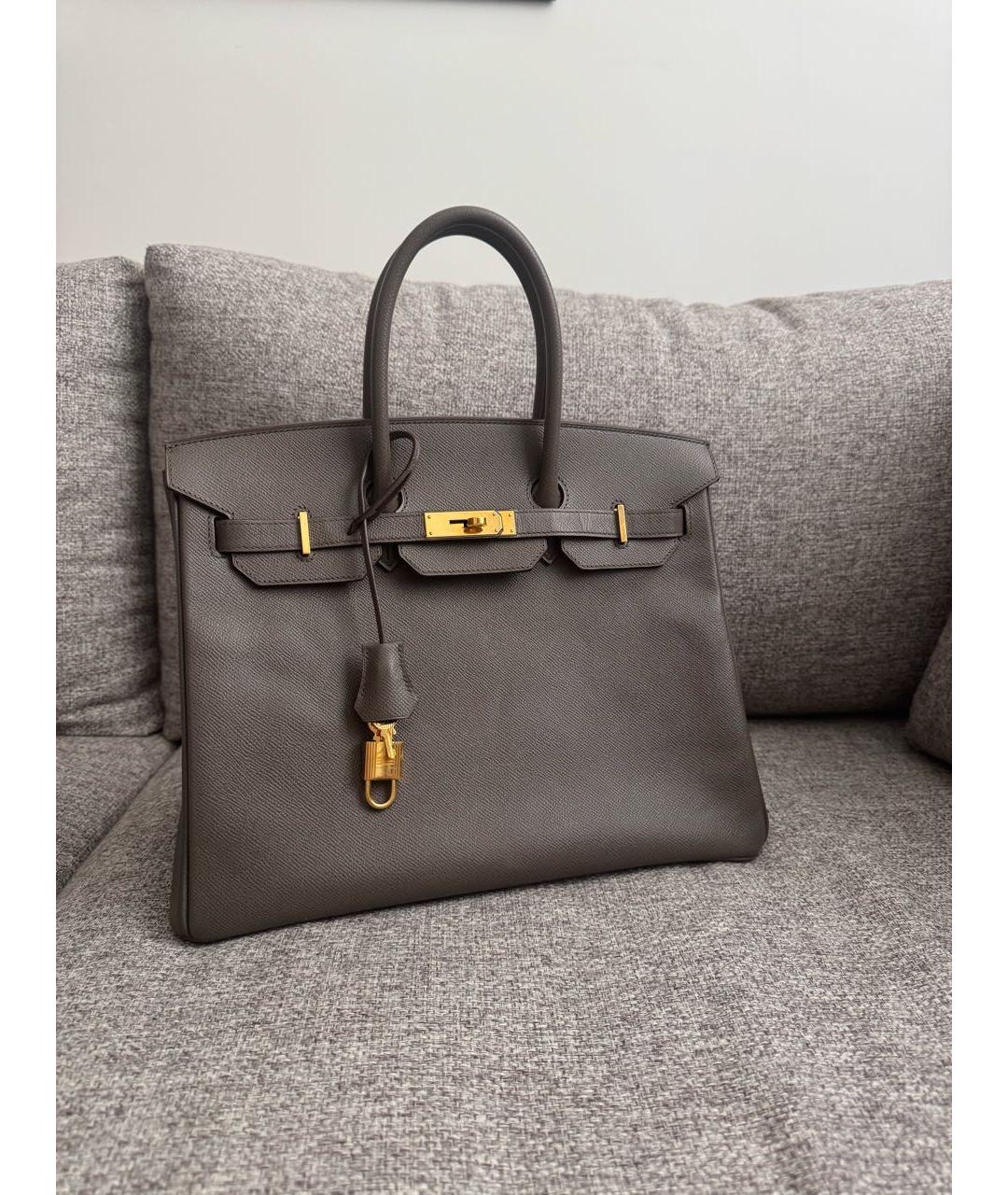 HERMES Кожаная сумка с короткими ручками, фото 9