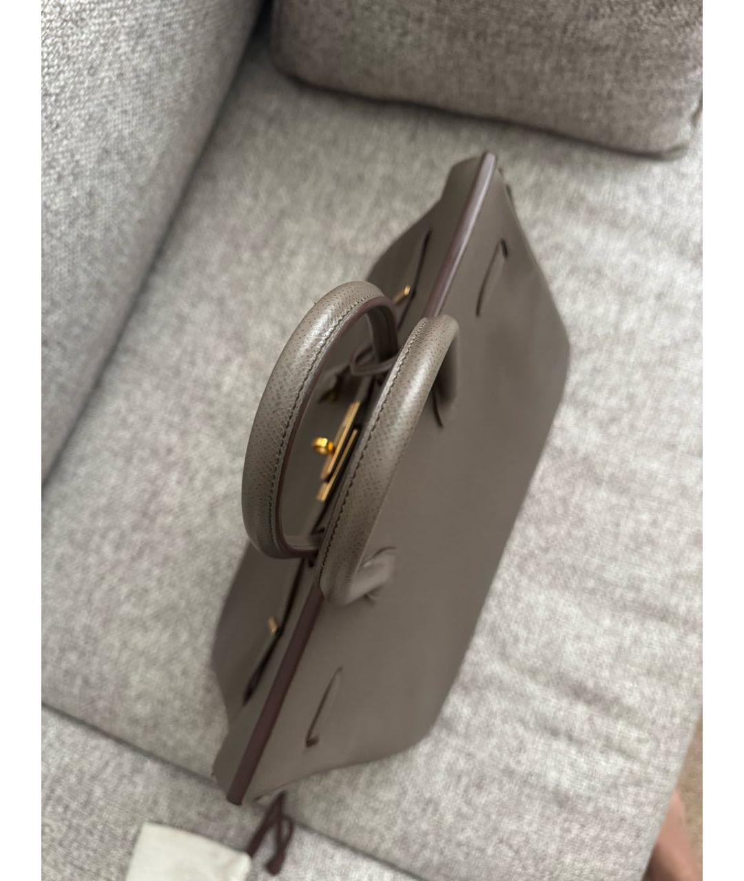 HERMES Кожаная сумка с короткими ручками, фото 6