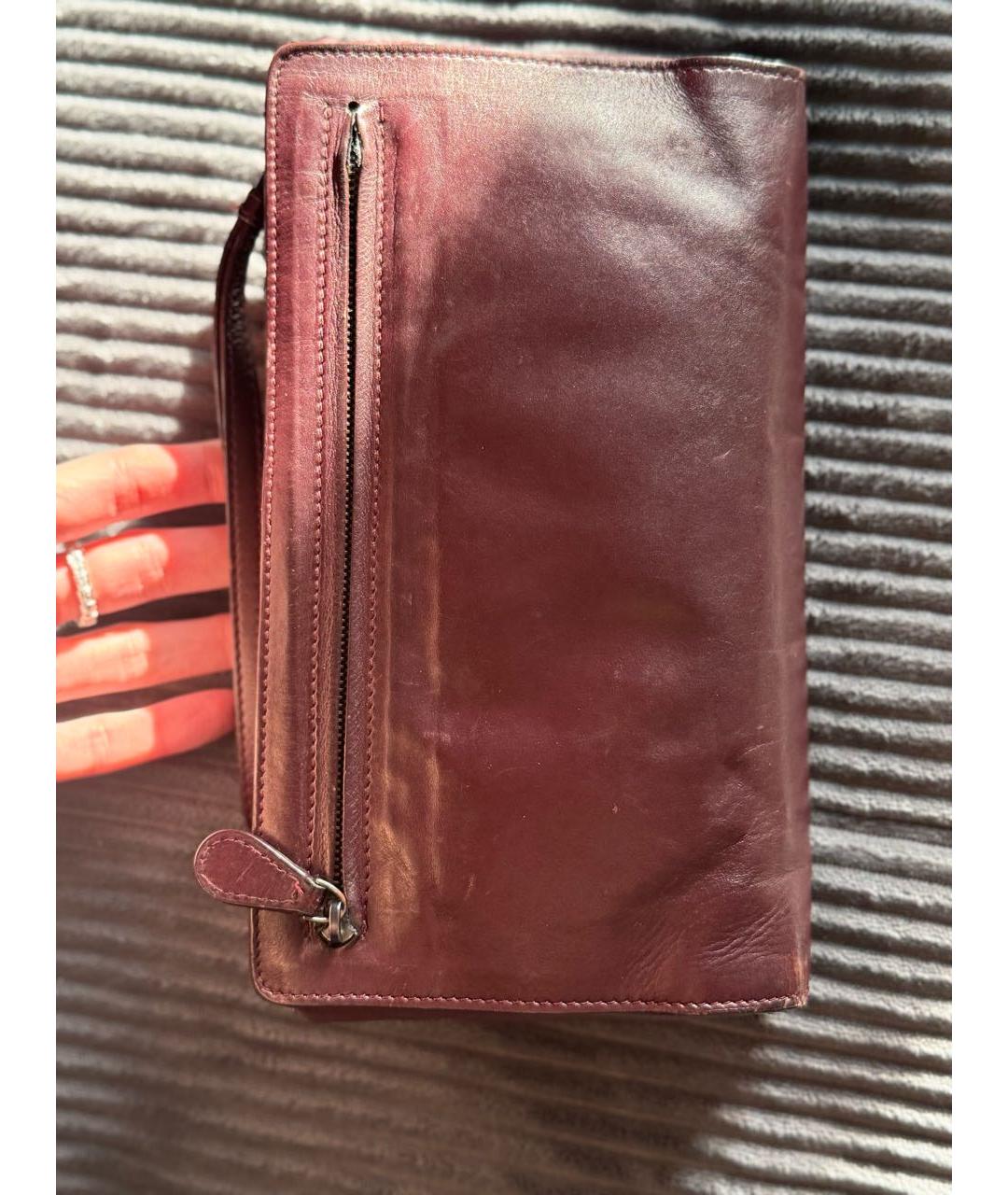 BOTTEGA VENETA Коричневая кожаная барсетка, фото 7