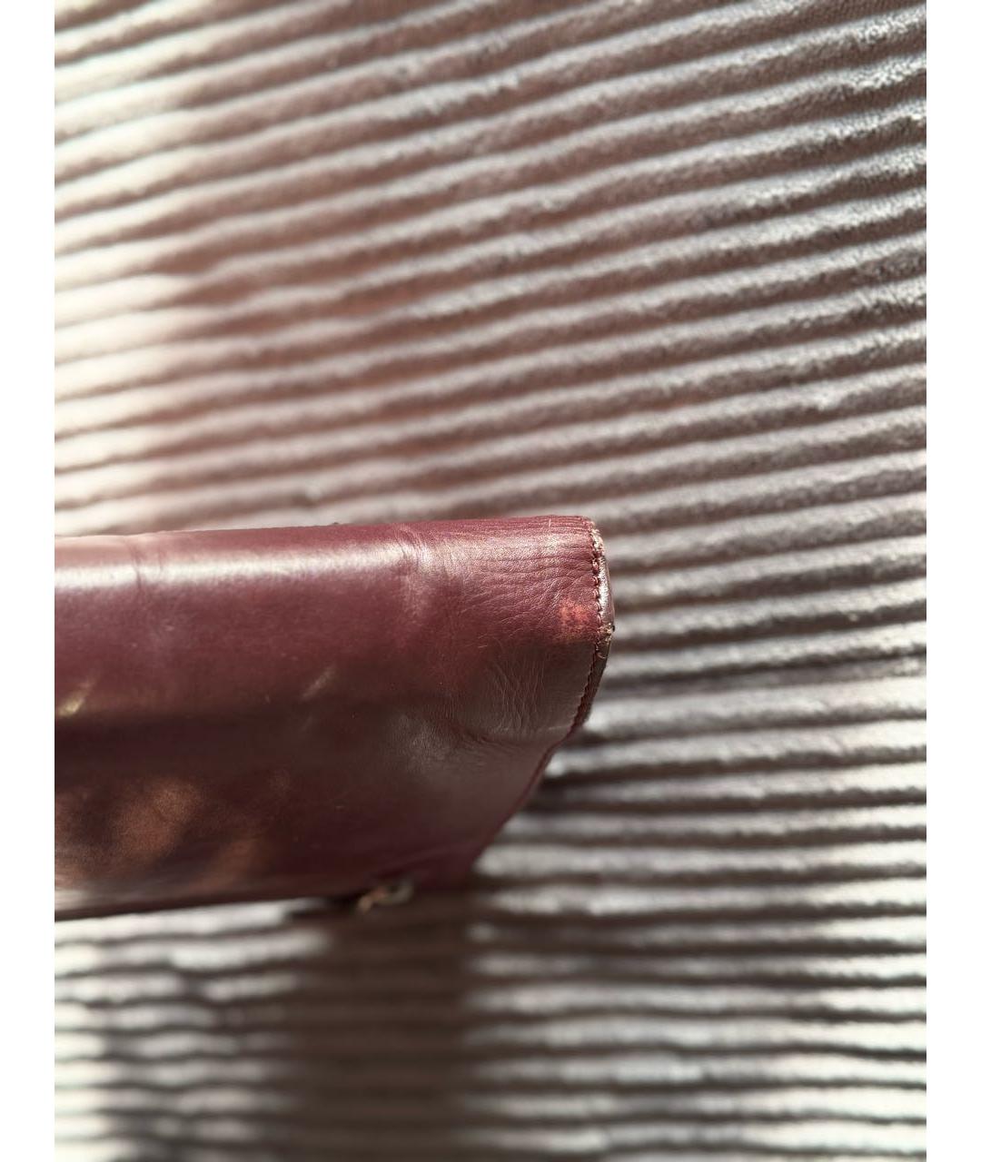 BOTTEGA VENETA Коричневая кожаная барсетка, фото 3