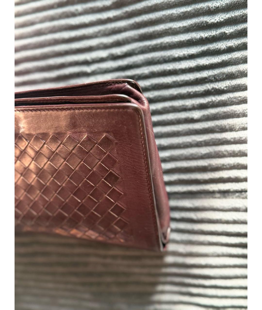 BOTTEGA VENETA Коричневая кожаная барсетка, фото 4