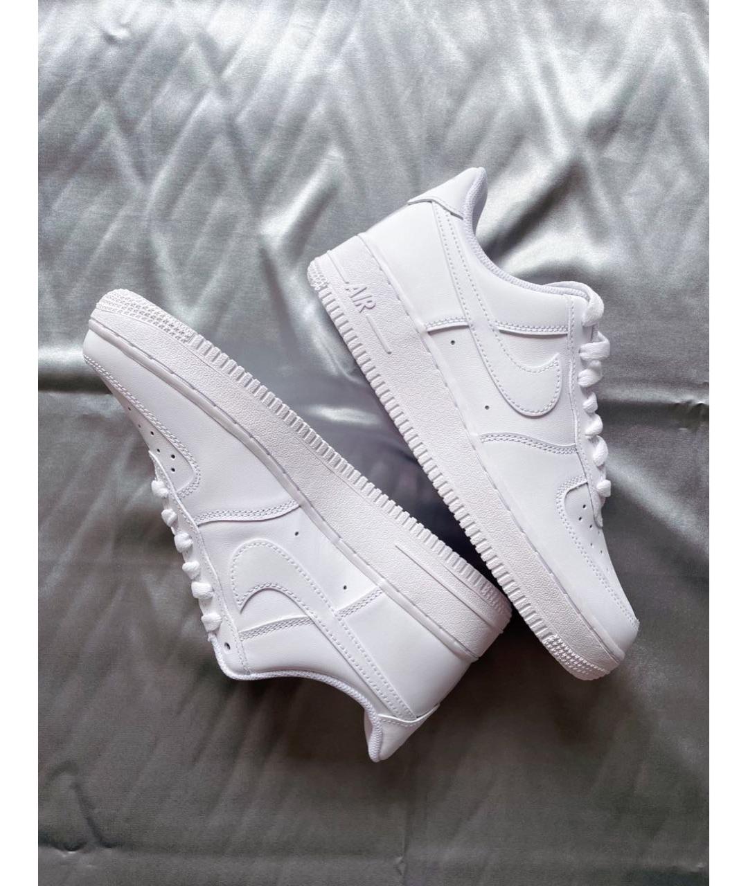 NIKE Белые кожаные кроссовки, фото 7