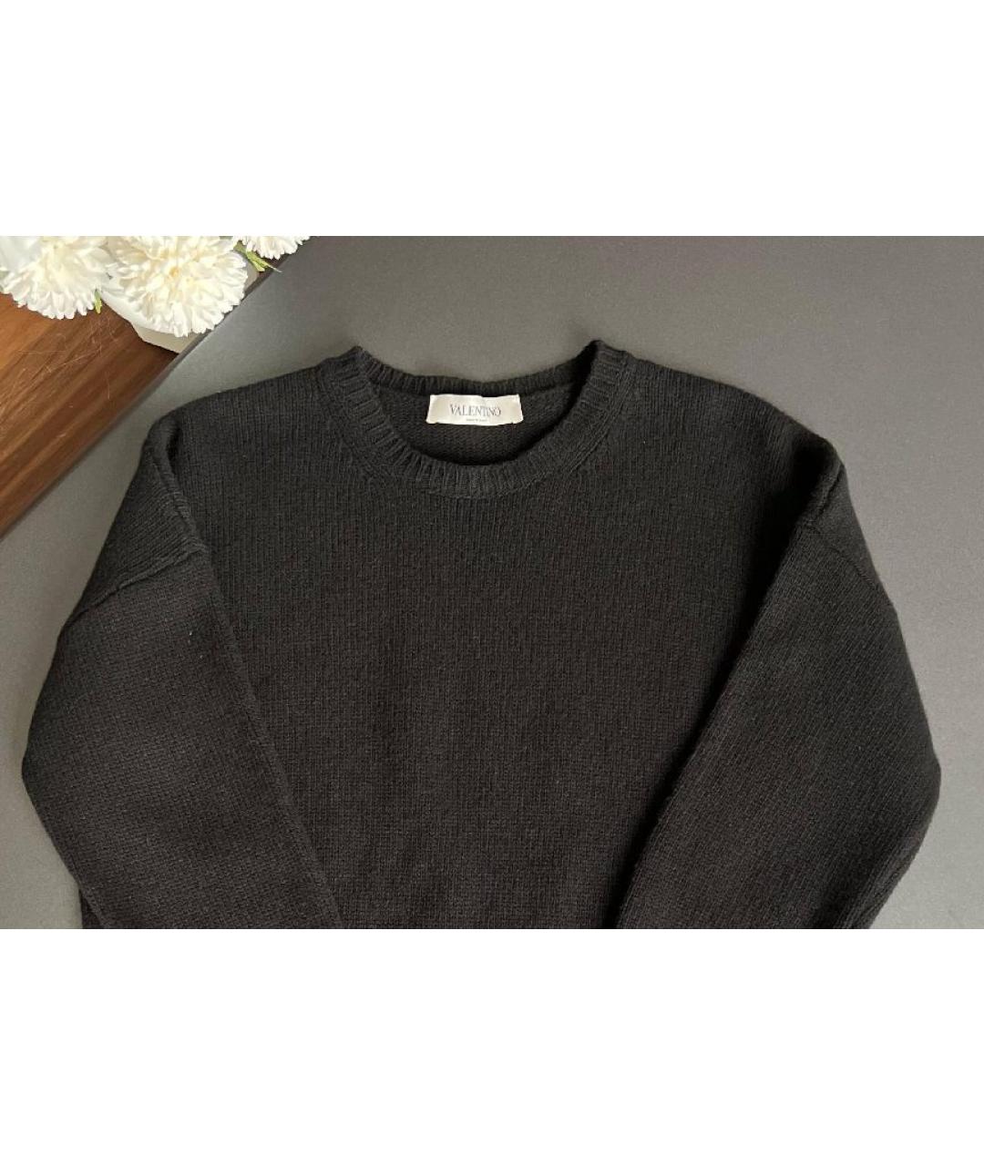 VALENTINO Черный шерстяной джемпер / свитер, фото 3