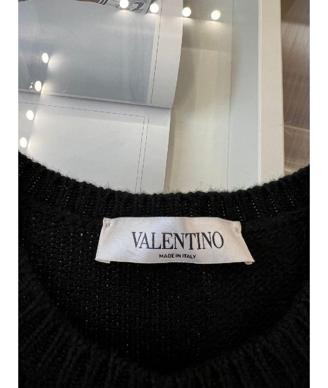 VALENTINO Черный шерстяной джемпер / свитер, фото 5