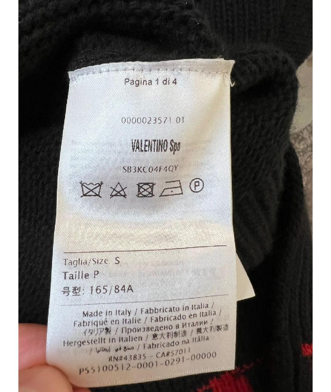 VALENTINO Черный шерстяной джемпер / свитер, фото 6