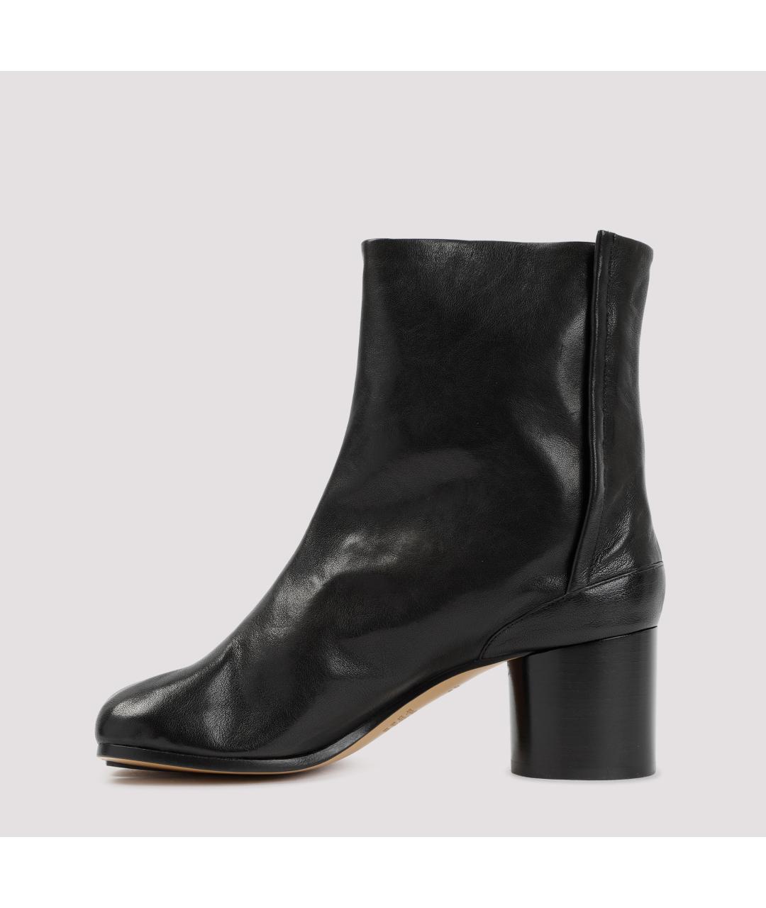 MAISON MARGIELA Черные кожаные ботильоны, фото 2