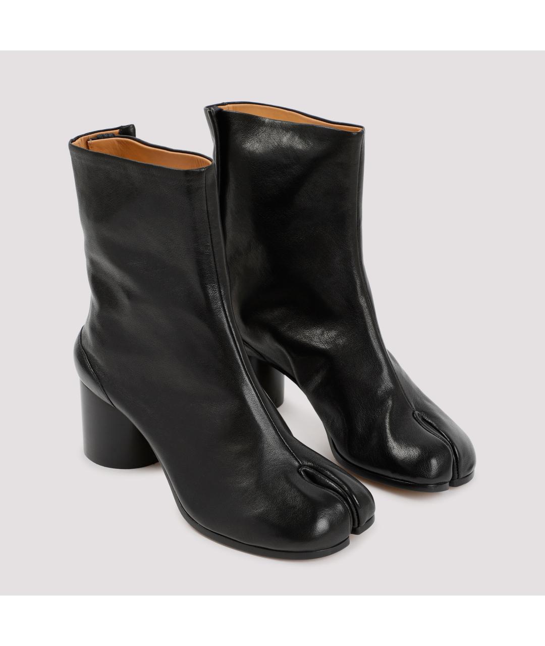 MAISON MARGIELA Черные кожаные ботильоны, фото 3