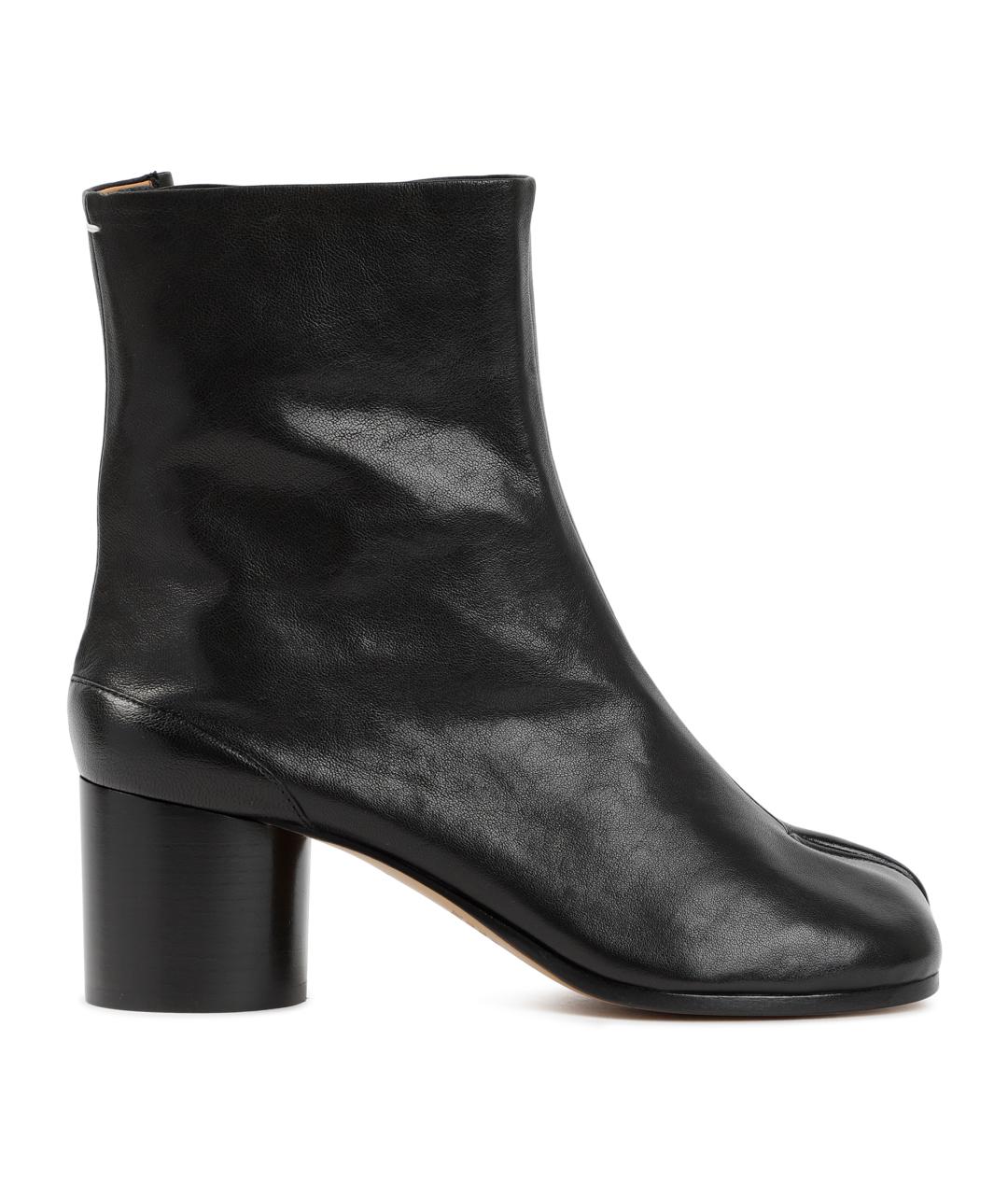 MAISON MARGIELA Черные кожаные ботильоны, фото 1