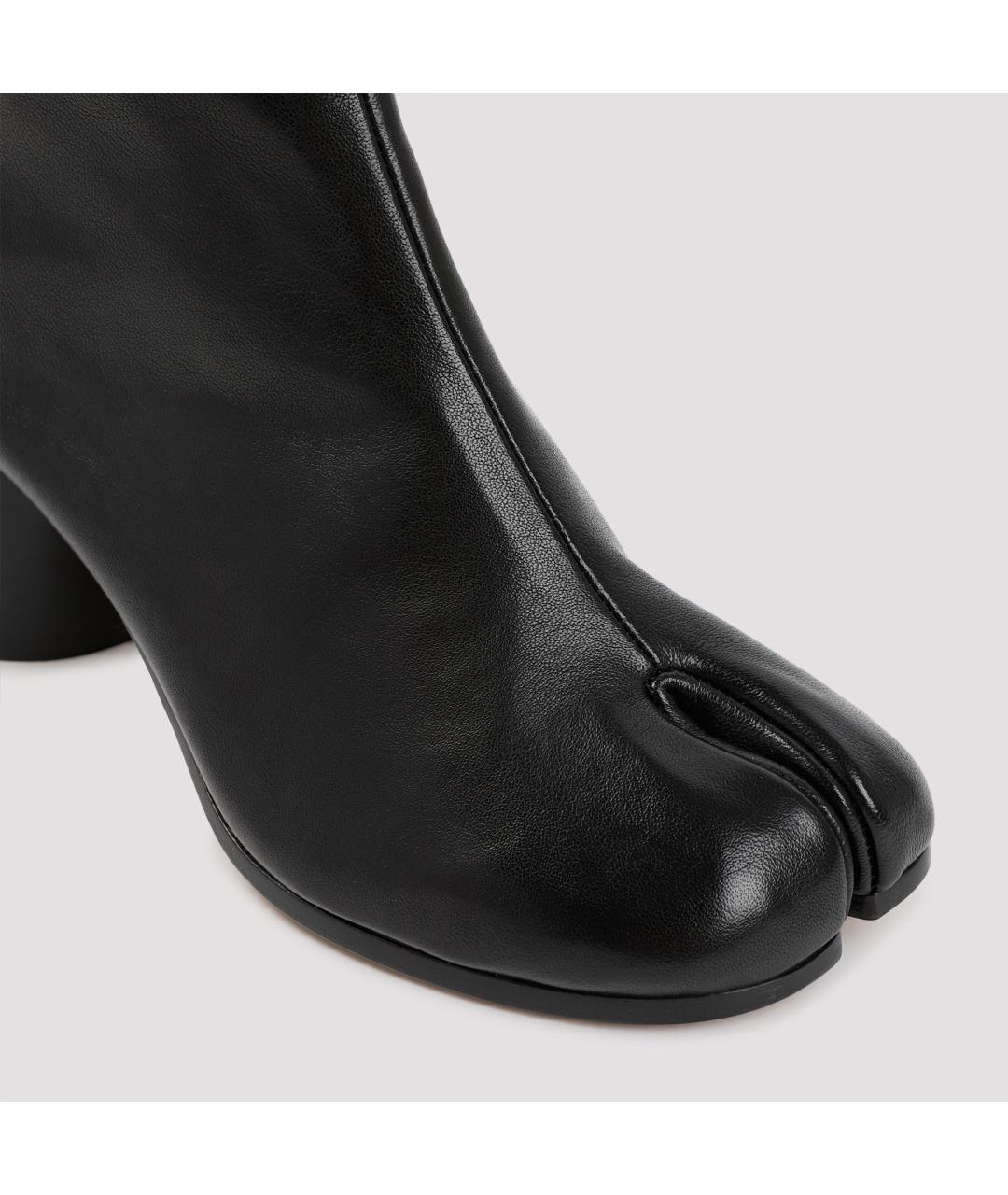 MAISON MARGIELA Черные кожаные ботильоны, фото 4