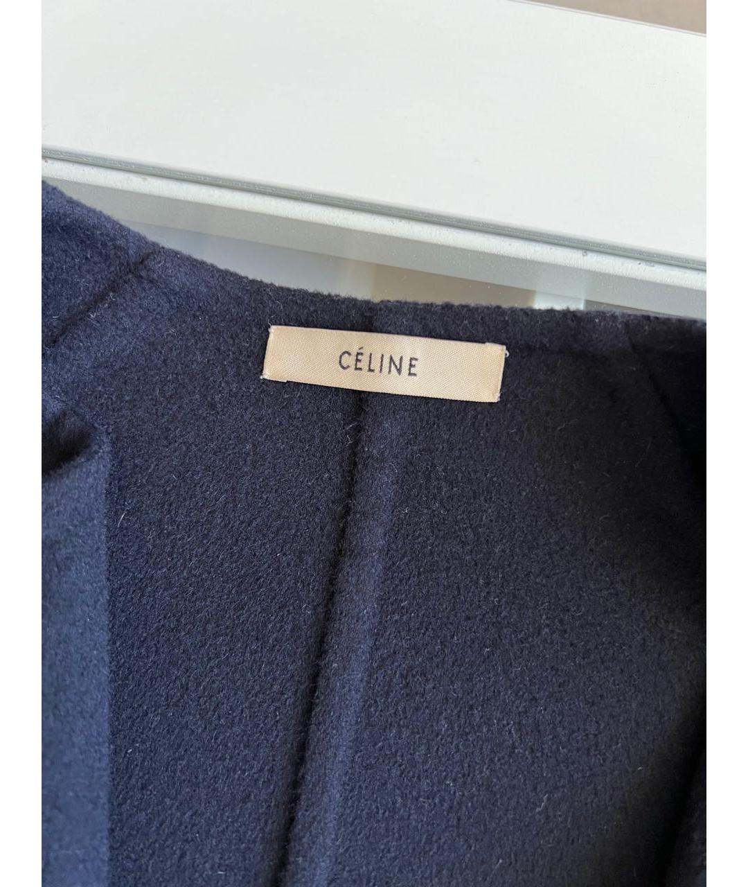 CELINE Черное шерстяное пальто, фото 5