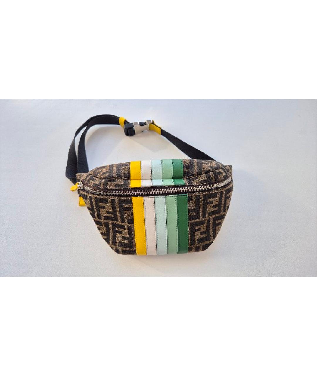 FENDI Мульти тканевая поясная сумка, фото 7