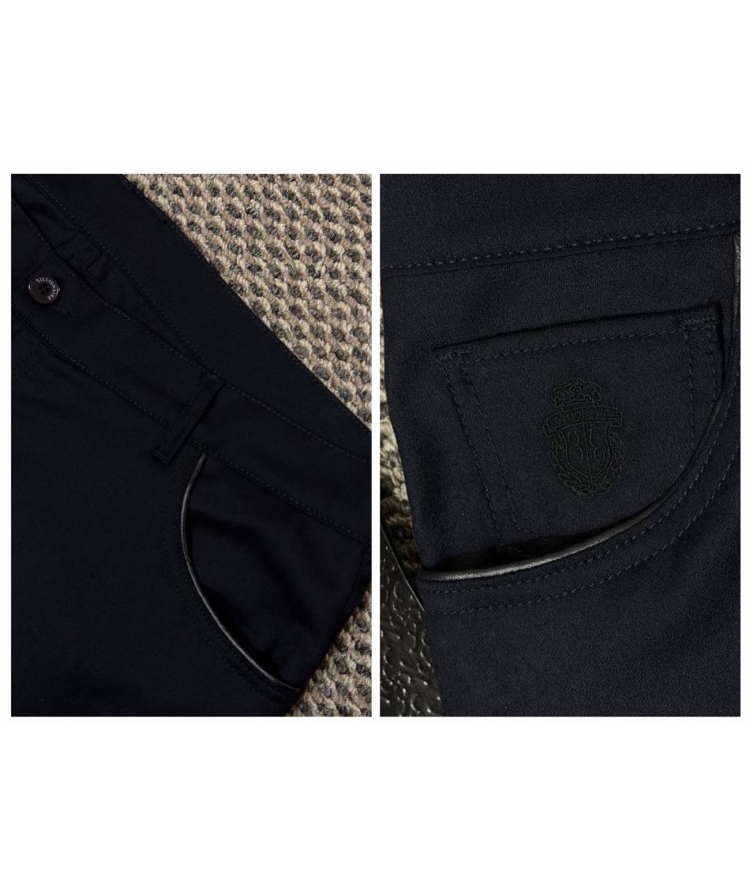 BILLIONAIRE Темно-синие шерстяные повседневные брюки, фото 5